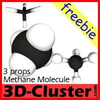Methane Molecule for Poser